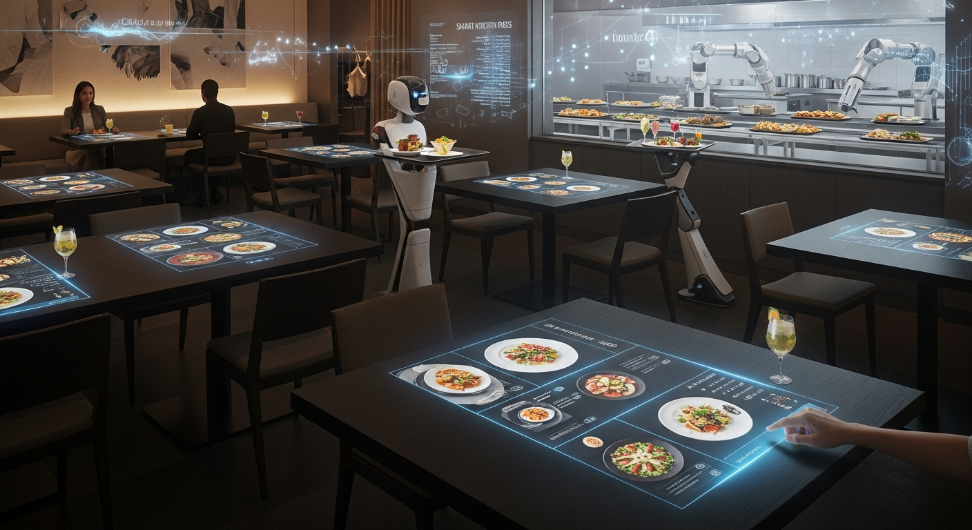 Advertising creative promoting Nano Masters AI Restaurant Chain