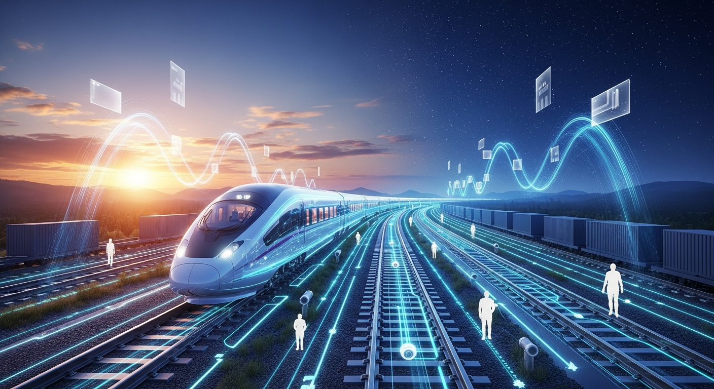 Brand advertising for AI-enabled rail transportation