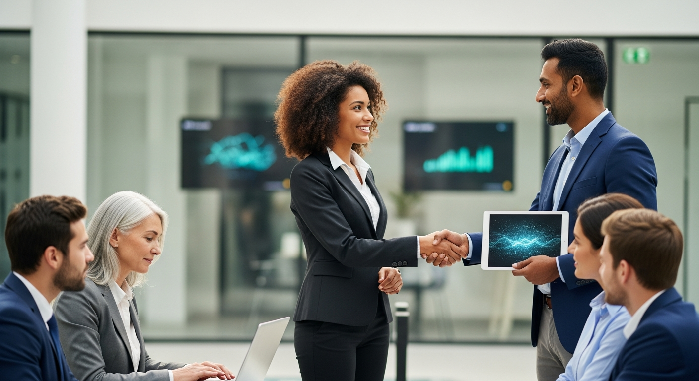 Collage representing enterprise customers and client partnerships