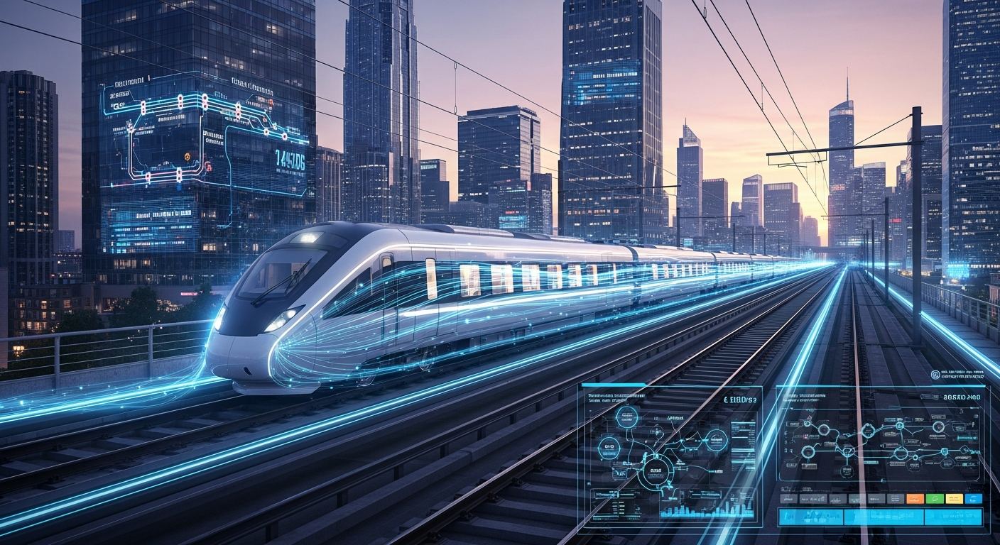 AI rail operations and predictive maintenance product visuals