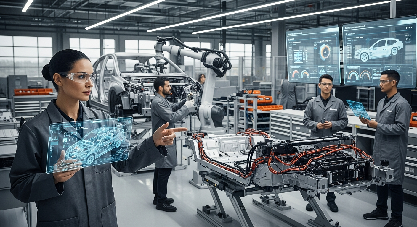 Nano Masters AI Car Manufacturer engineering and manufacturing teams