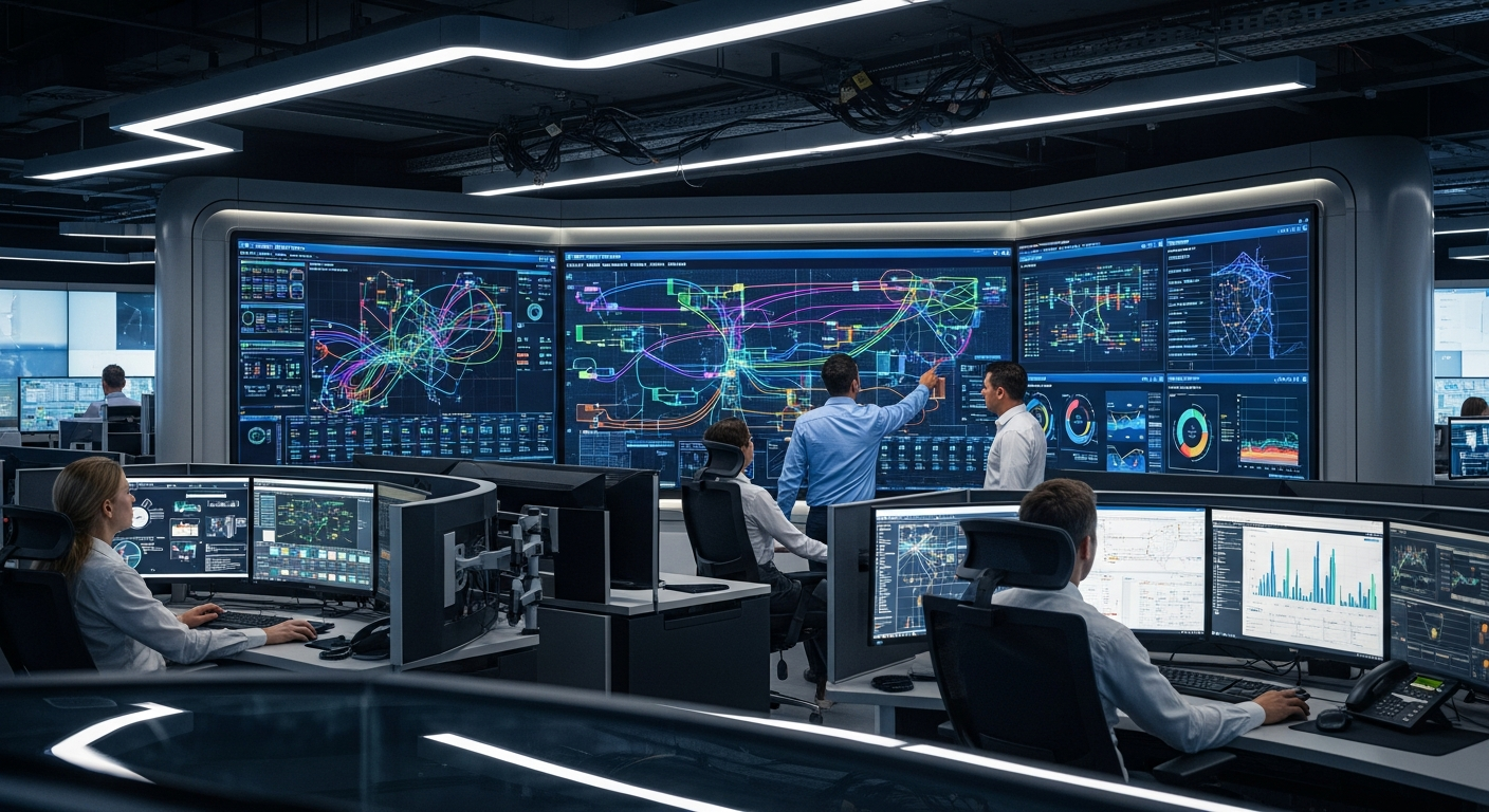 Utility engineers and operations staff collaborating